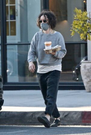Sara Gilbert - Seen at Alfred Coffee in West Hollywood