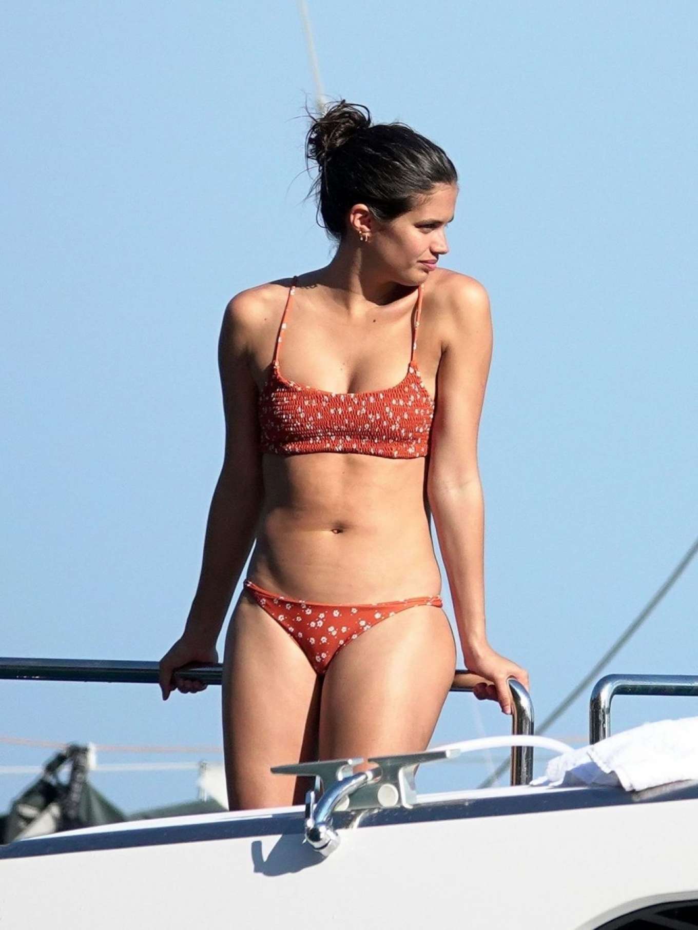 Sara Sampaio in Bikini on holiday in Capri