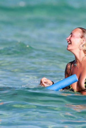 Sarah Connor - Bikini candids in Mallorca