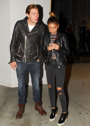Sarah Hyland and Dominic Sherwood Night out in West Hollywod