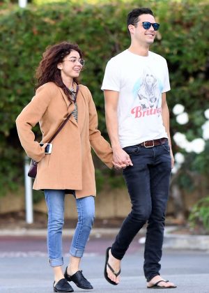 Sarah Hyland and Wells Adams Heading to Gelson's grocery store in LA
