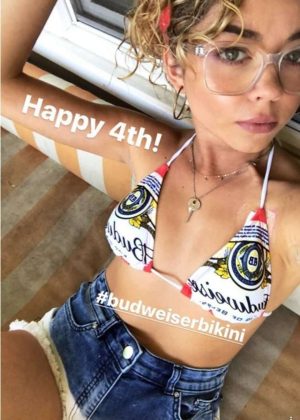 Sarah Hyland in Bikini Top - Social Media Pics