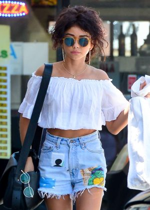 Sarah Hyland in Cut-offs - Out in Studio City