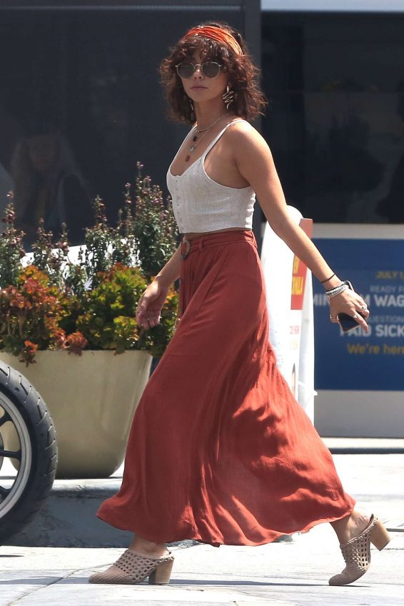 Sarah Hyland in Long Skirt - Out in Studio City