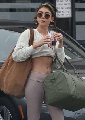 Sarah Hyland in Spandex - Hits the gym in Los Angeles