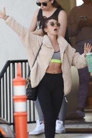 Sarah Hyland - Leaves Pilates class in Los Angeles