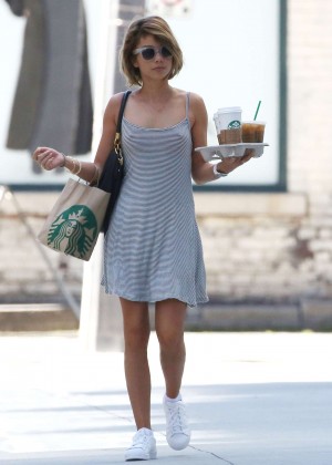 Sarah Hyland in Mini Dress out in Toronto