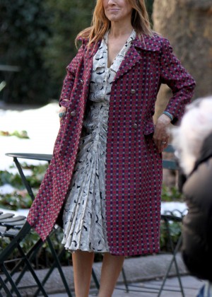 Sarah Jessica Parker at the 'Divorce' set in NYC