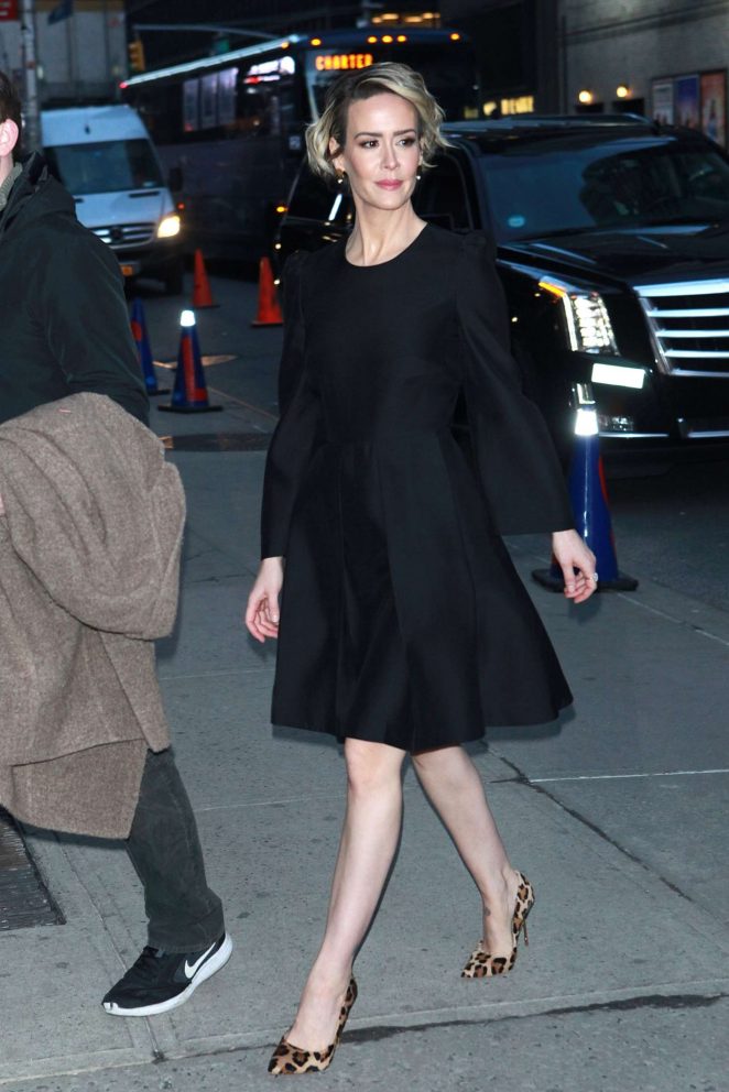 Sarah Paulson - Arrives to 'The Late Show With Stephen Colbert' in New York