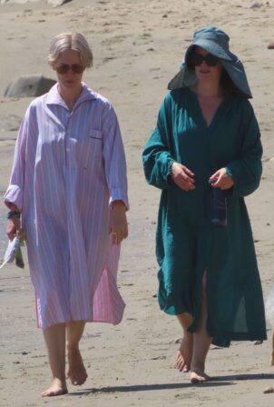 Sarah Paulson - With Elizabeth Reaser at Malibu beach