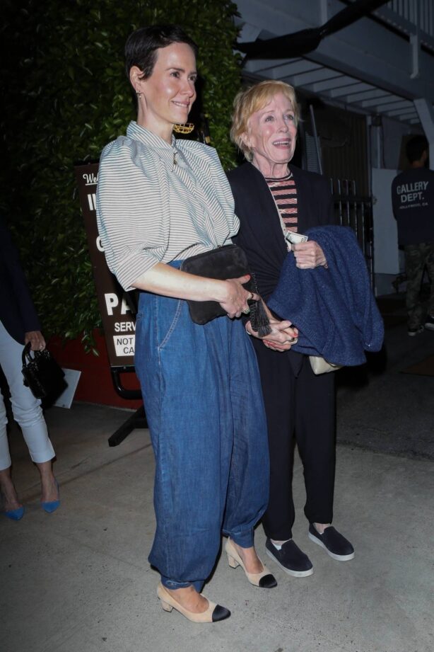 Sarah Paulson - With Holland Taylor leaving Giorgio Baldi restaurant in Santa Monica