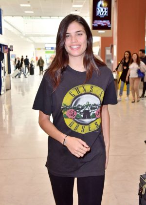 Sarah Sampaio Arriving at Airport in Nice