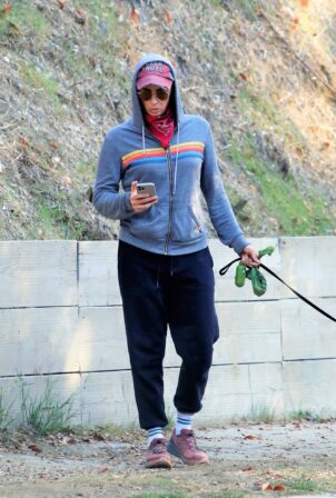 Sarah Silverman - Hike candids with her dog in Los Angeles