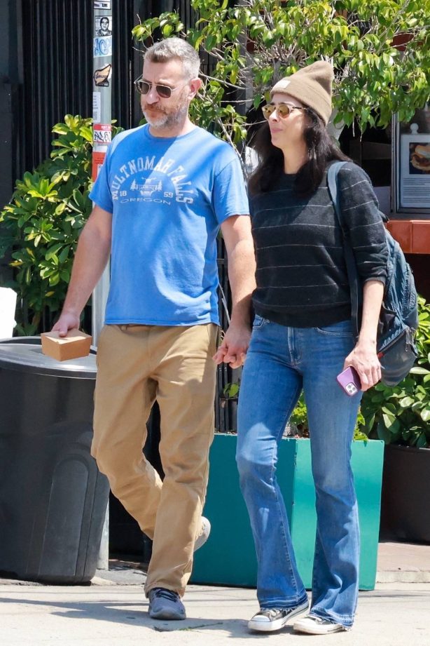 Sarah Silverman - Seen with boyfriend Rory Albanese at All Time in Los Feliz