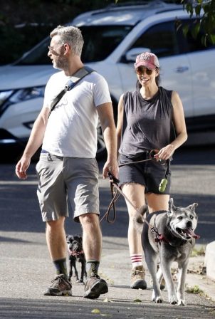 Sarah Silverman - Seen with her boyfriend Rory Albanese in Los Angeles