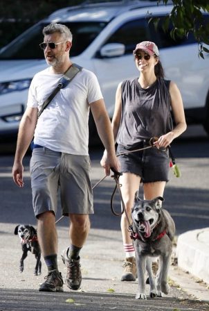 Sarah Silverman - Seen with her boyfriend Rory Albanese in Los Angeles