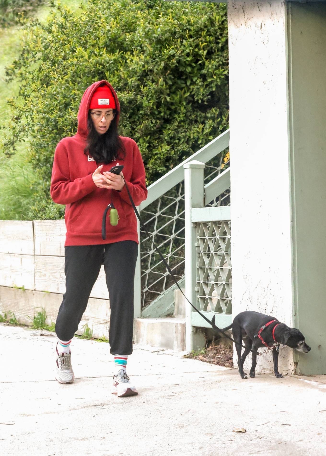 Sarah Silverman - Seen with her dog at Griffith Park in Los Angeles