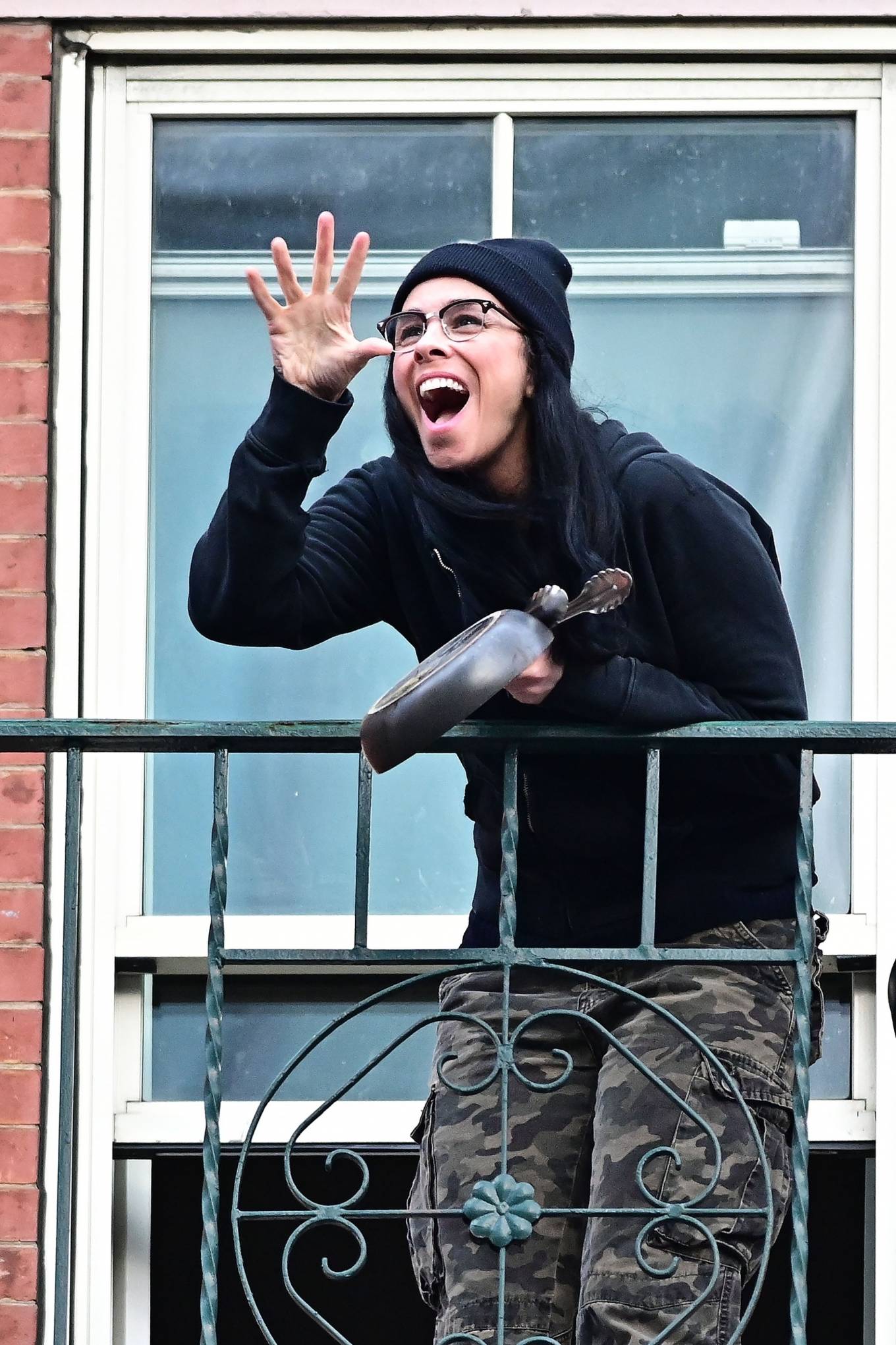 Sarah Silverman - Walking out to her balcony in New York
