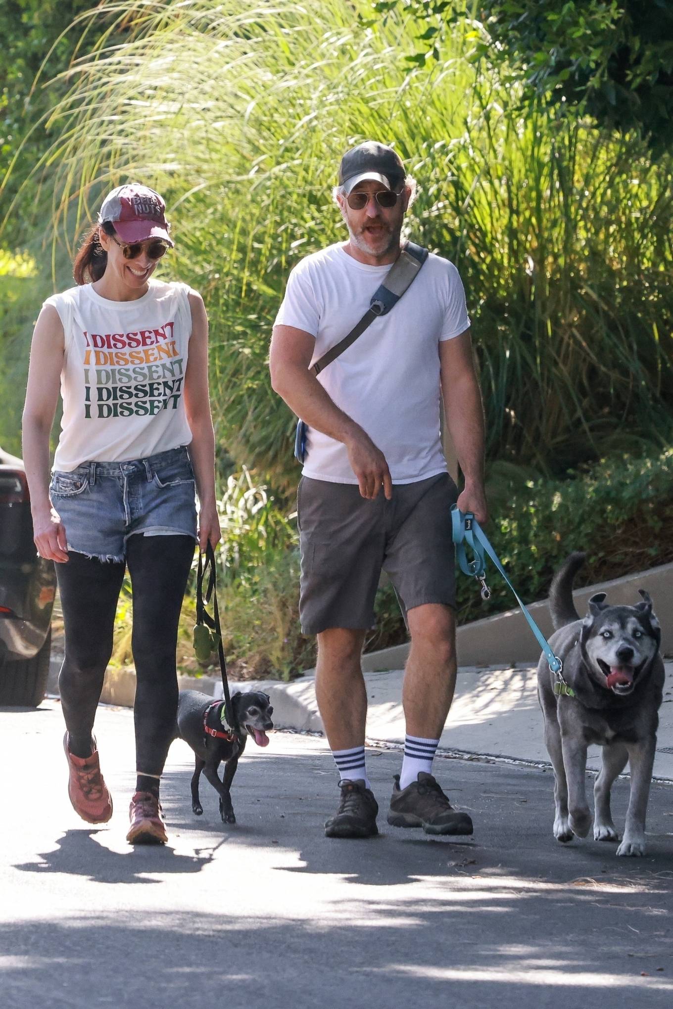 Sarah Silverman 2022 : Sarah Silverman – With boyfriend Rory Albanese on a walk with their dogs in Los Feliz-03