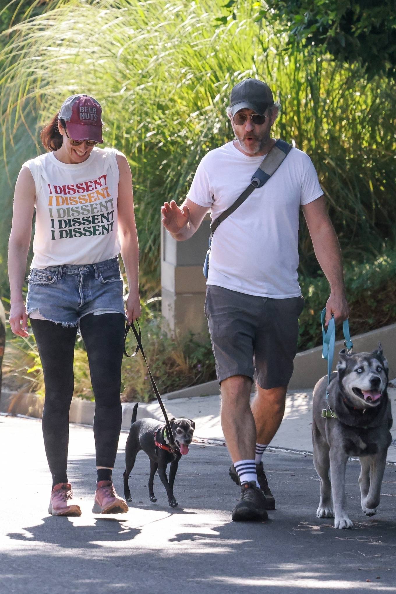 Sarah Silverman 2022 : Sarah Silverman – With boyfriend Rory Albanese on a walk with their dogs in Los Feliz-08