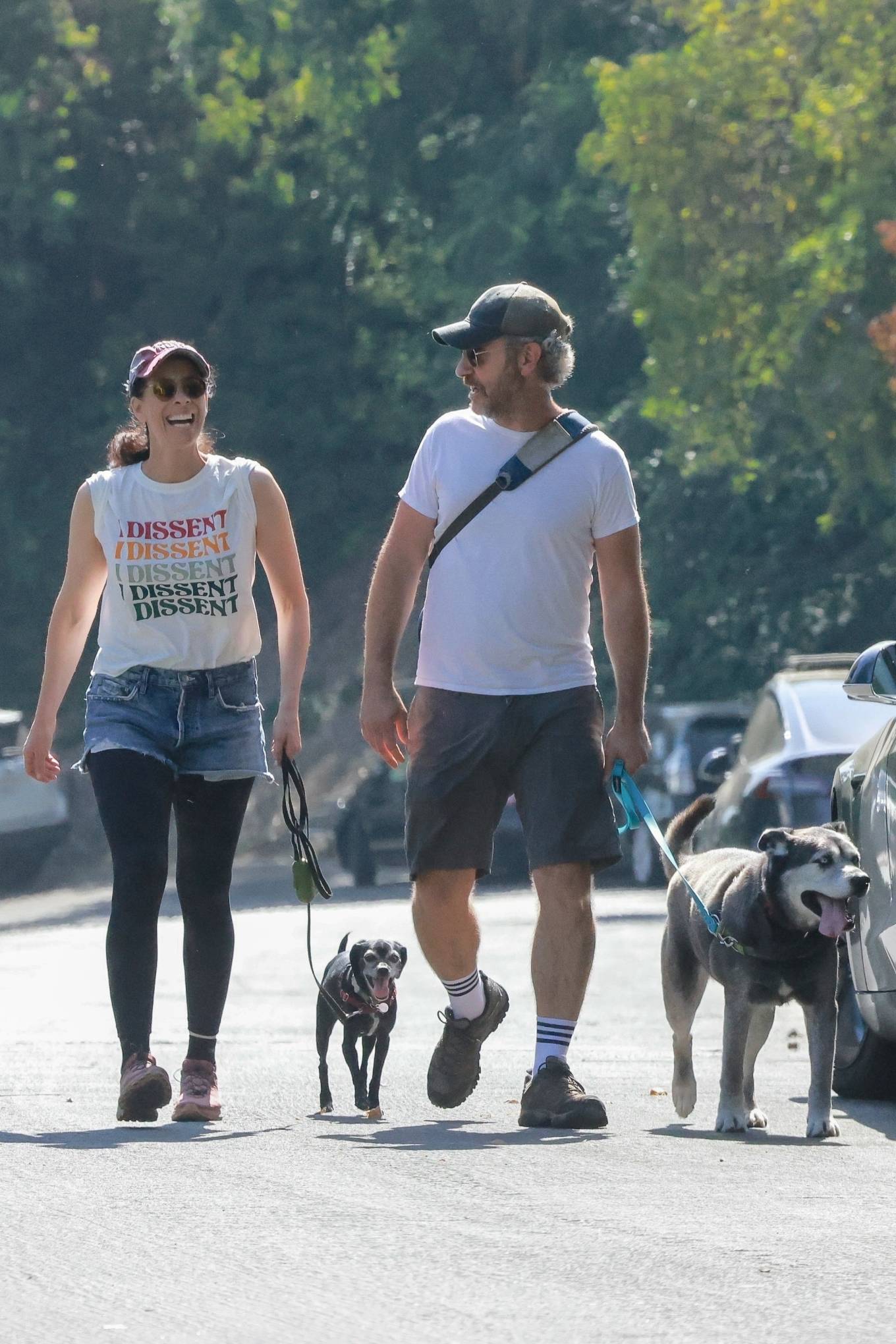 Sarah Silverman 2022 : Sarah Silverman – With boyfriend Rory Albanese on a walk with their dogs in Los Feliz-09