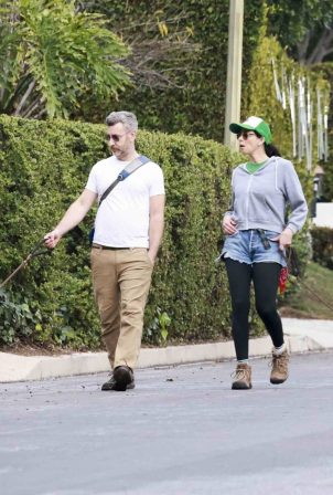 Sarah Silverman - With Rory Albanese seen on streets of Los Feliz