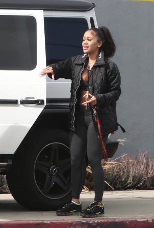 Saweetie - Is seen after gym in Los Angeles