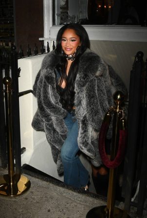 Saweetie - Leaving The Mulberry Bar in New York