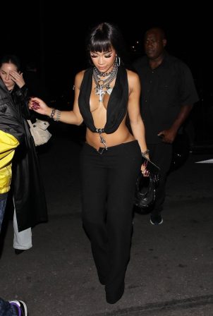 Saweetie - Seen at Drake's after party in Los Angeles