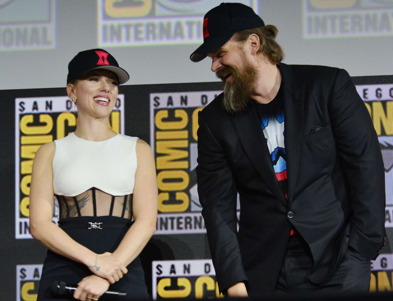 Scarlett Johansson and Rachel Weisz â€“ â€˜Black Widowâ€™ Panel at Comic-Con 2019 in San Diego