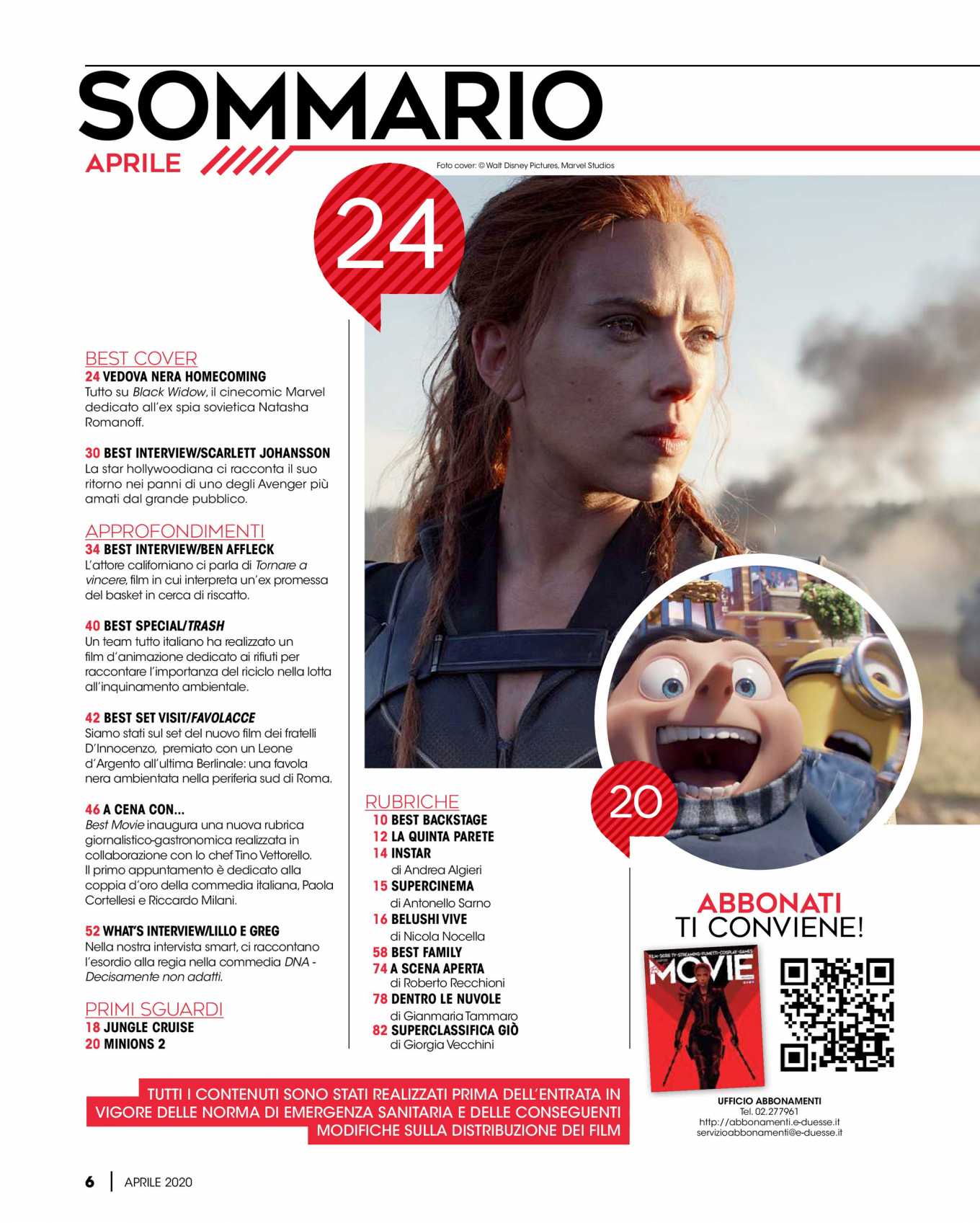 Scarlett Johansson â€“ Best Movie Italy Magazine (April 2020)