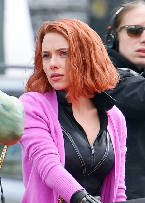 Scarlett Johansson - Does a 'Saturday Night Live' skit in Central Park