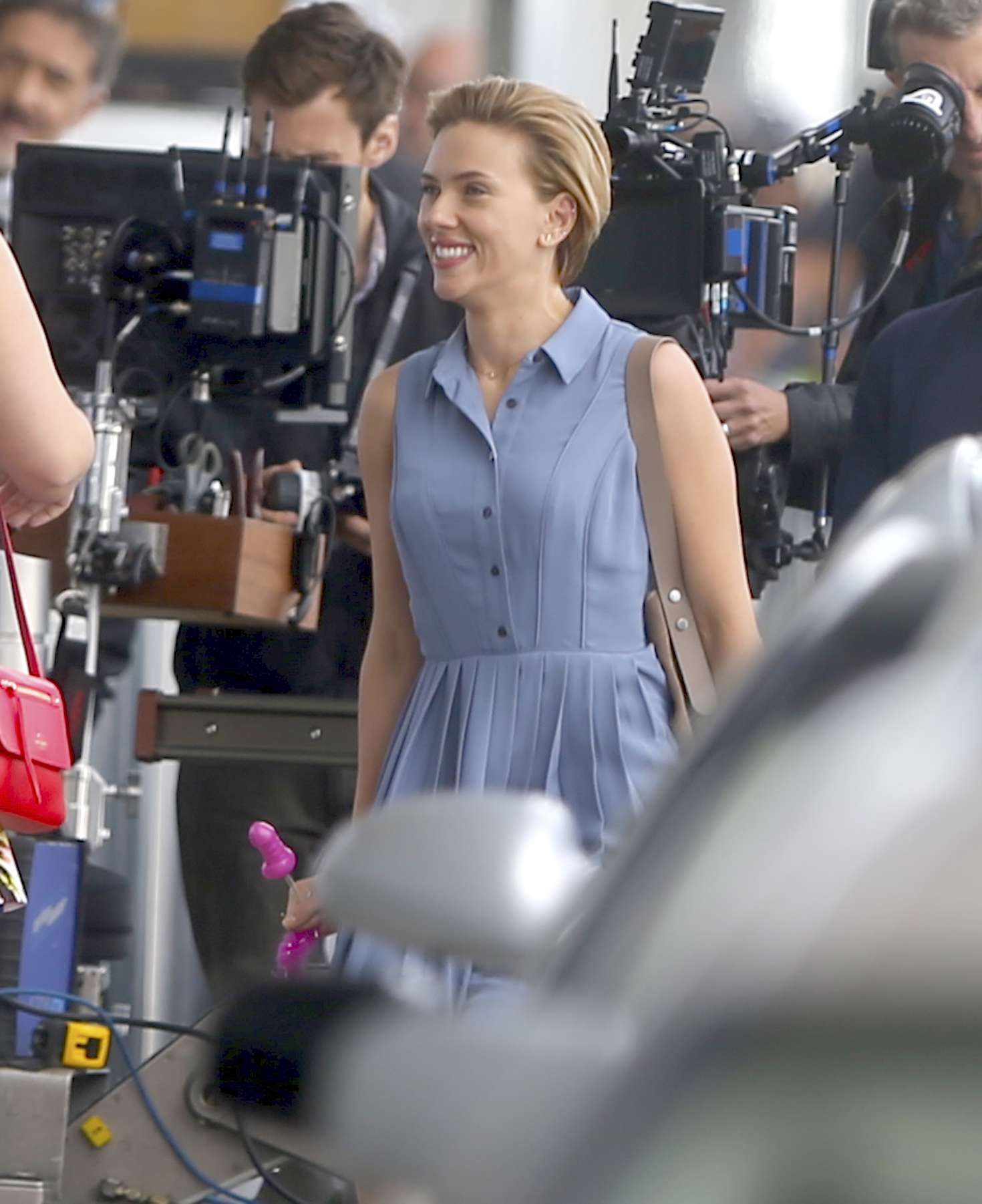 Scarlett Johansson 2016 : Scarlett Johansson Filming a Scene for Rock That Body -14