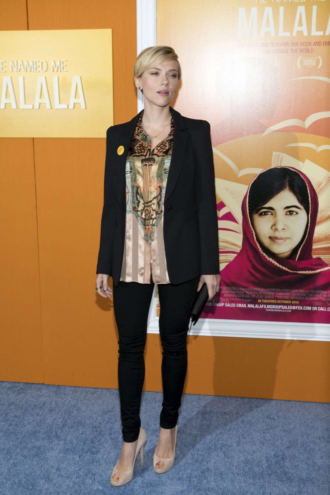 Scarlett Johansson - 'He Named Me Malala' Premiere in NY