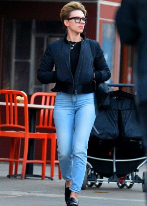 Scarlett Johansson in Jeans Out in New York