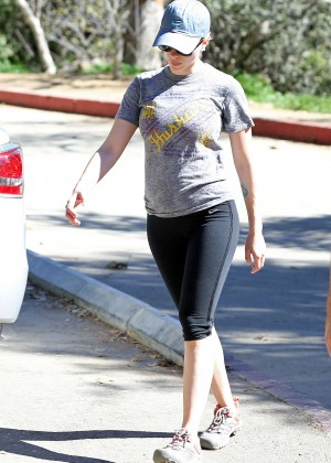 Scarlett Johansson in Leggings out in LA