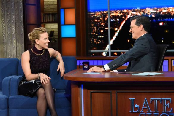 Scarlett Johansson - On The Late Show with Stephen Colbert in NYC