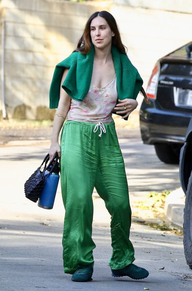 Scout Willis - In green pants and a matching green sweater out in Los Angeles