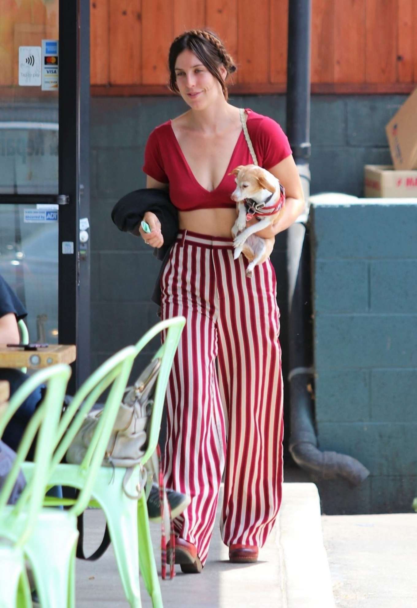 Scout Willis in Red Outfit - Out in Los Angeles. 