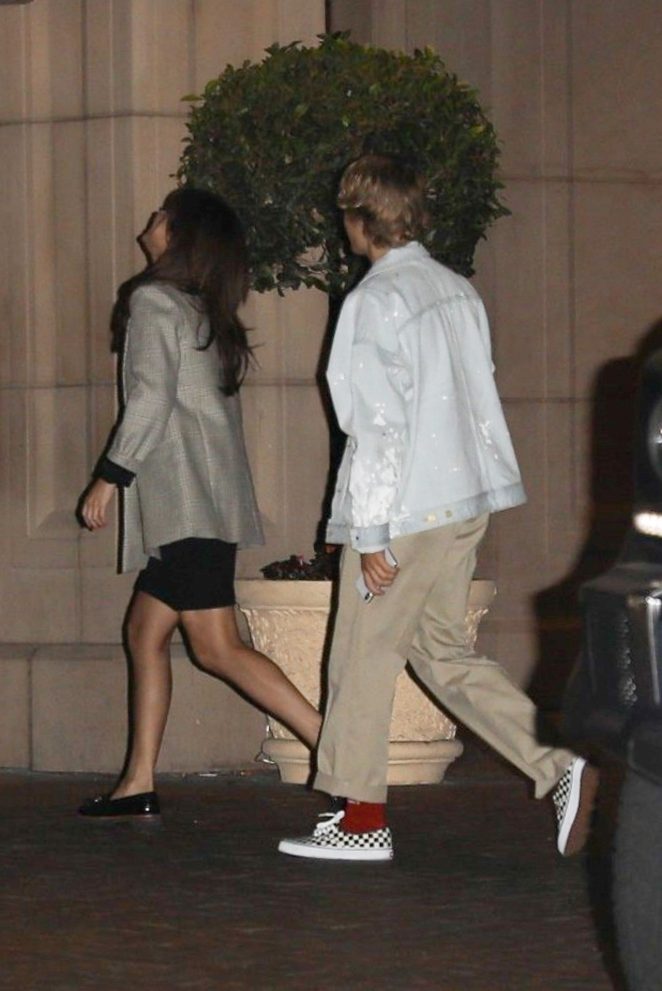 Selena Gomez and Justin Bieber - Arriving at Hotel in Beverly Hills
