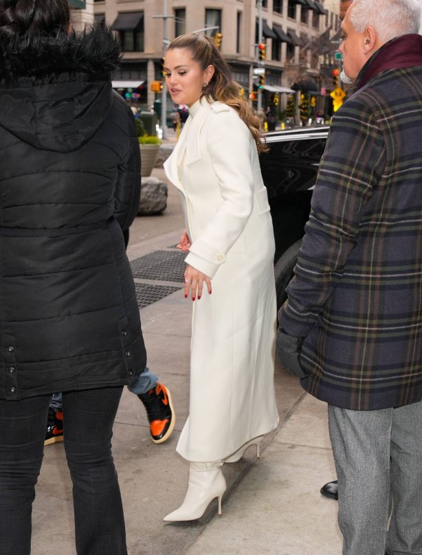 Selena Gomez - In all white stepping out in New York