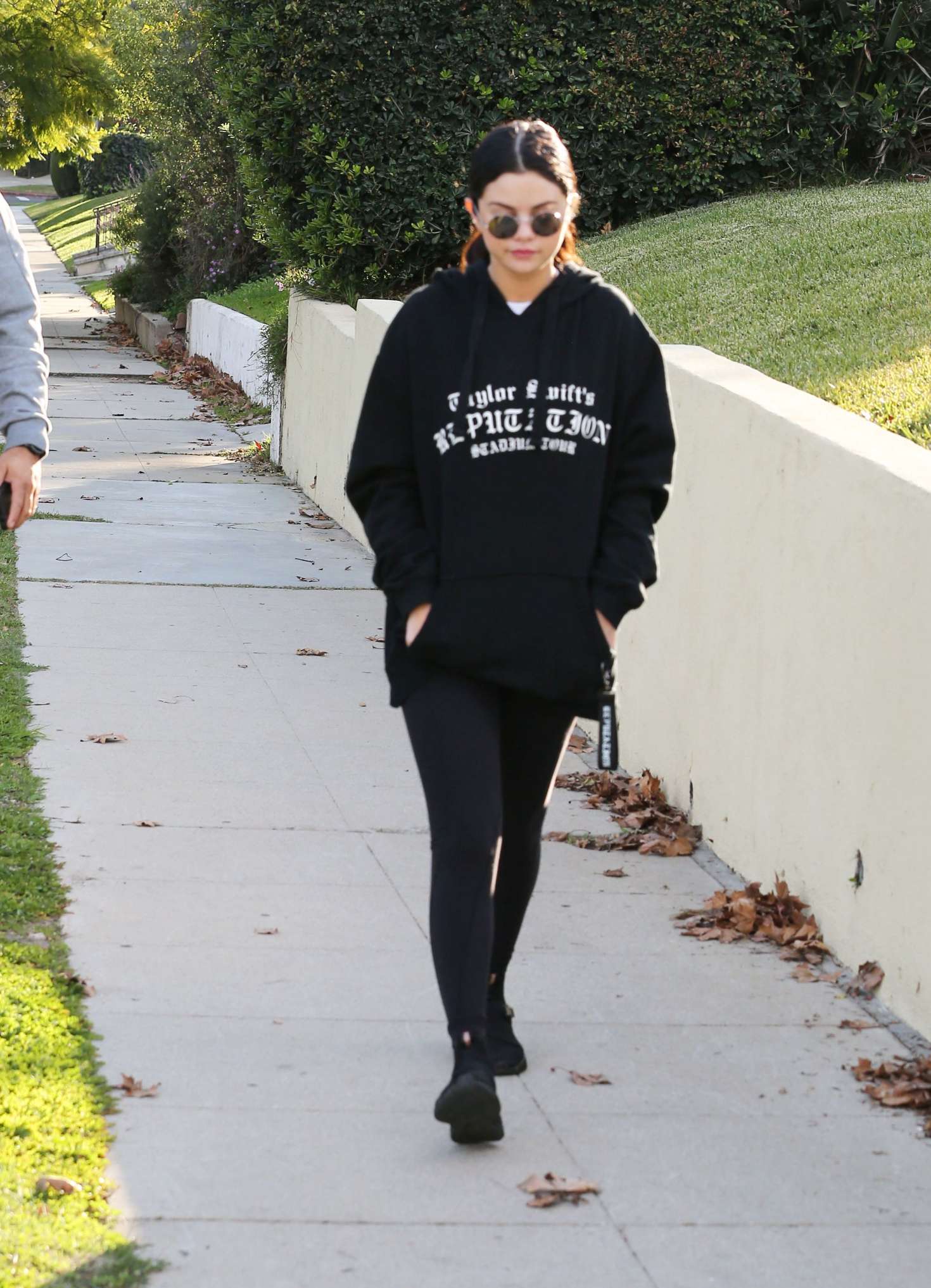 Selena Gomez in Black Outfit - Out in Los Angeles