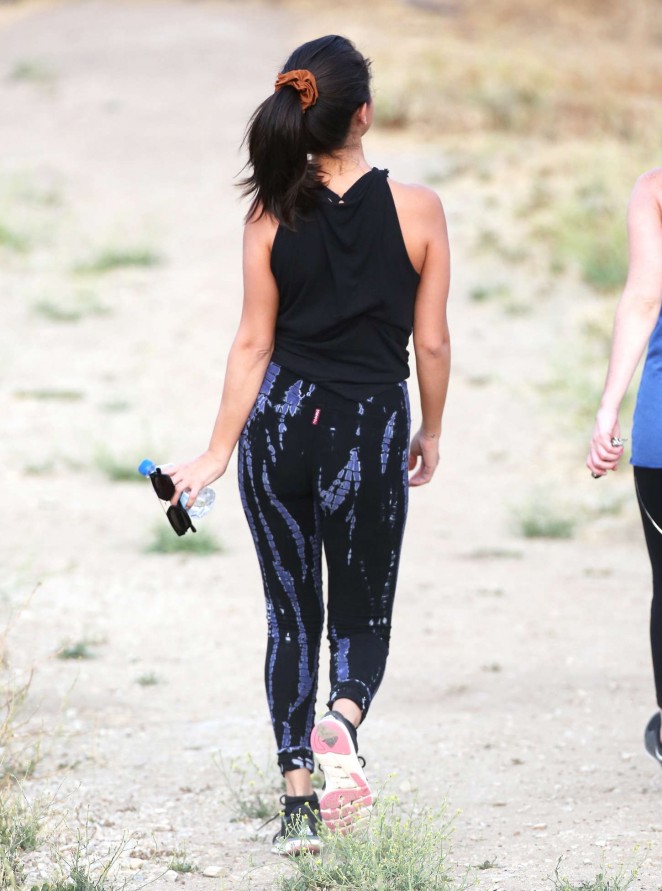Selena Gomez in Spandex Hiking in Hollywood Hills