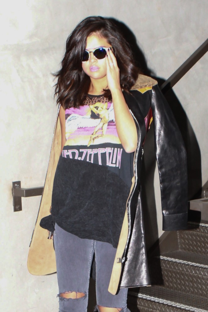 Selena Gomez - Leaving Hair Salon in West Hollywood