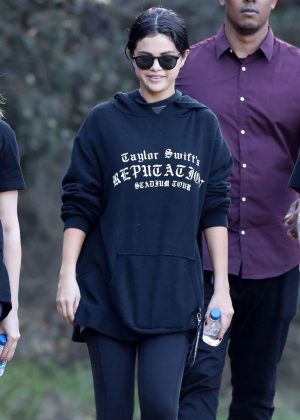 Selena Gomez - On a hike with friends in LA