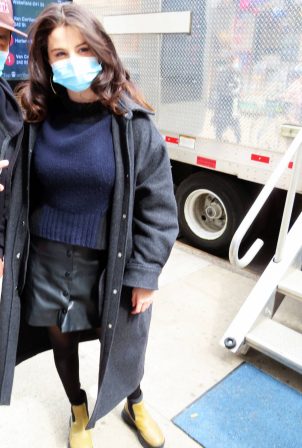 Selena Gomez - On film set at West End area in New York City