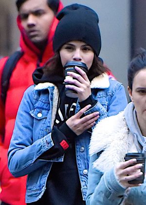 Selena Gomez out with friends before jumping in a Helicopter in NYC