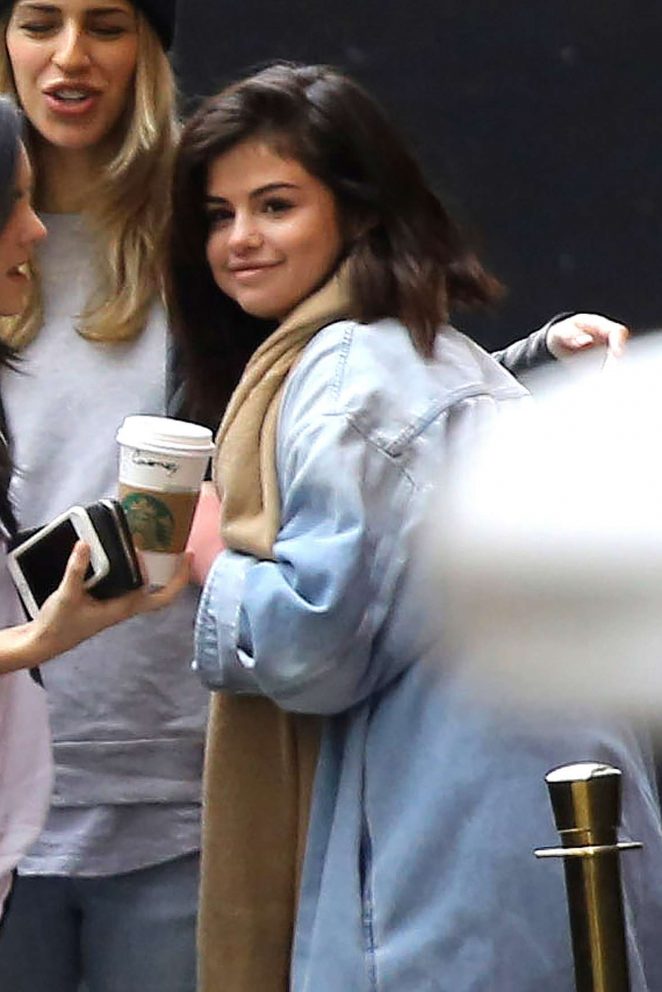 Selena Gomez - With Friends Outside of Church in West Hollywood