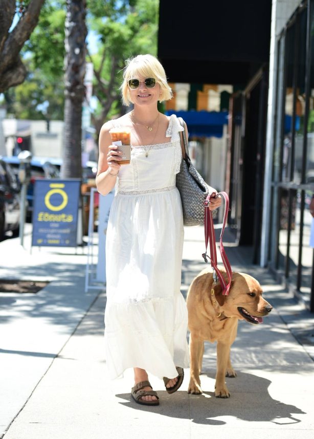 Selma Blair - In white summer dress out in Los Angeles