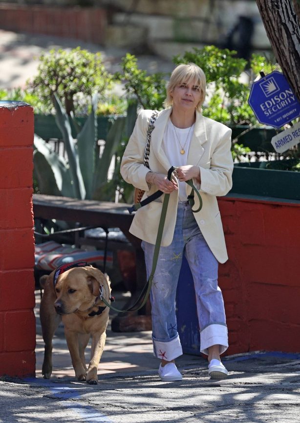 Selma Blair - Running errand with her dog in Laurel Canyon